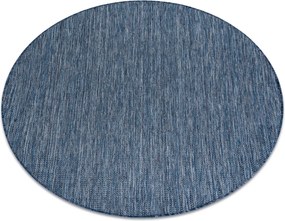 Covor SISAL SION cerc A5165A Melanj țesute plate albastru inchis