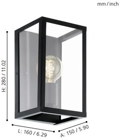 Aplică Eglo 49394 CHARTERHOUSE 1xE27/60W/230V