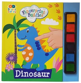 Carticica de colorat si pictat cu degetul - Dinozaur