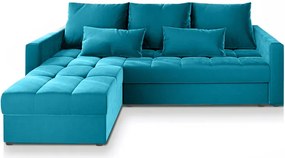 Caanapea coltar extensibil ZENOVA 220 x 140 cm, reversibila - albastru
