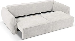 Canapea extensibila 3 locuri, Kaelle, Micadoni Home, BL, 244x97x91 cm, poliester chenille, gri deschis