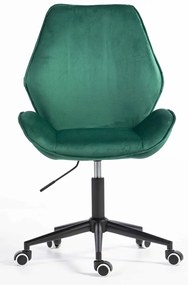 HR350K Scaun Verde din Catifea Bază Neagră