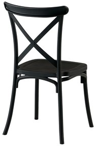 Scaun de sufragerie SAVIVA (Negru). 1091685