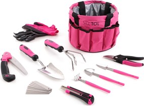 Set scule grădină Sixtol Garden pink, 10 buc.