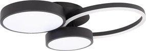 Plafoniera LED Erste Sobek 55W 600x105 mm, Design Modern Geometric Negru Mat, Corp Iluminat Interior Elegant pentru Living, Dormitor sau Birou