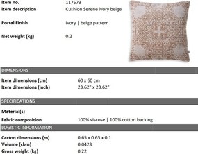 Perna decorativa design LUX Serene 60x60cm