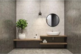 Oglinda de baie Venti Rund 60 cm negru