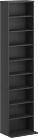 HOMCOM Raft Port CD cu 6 Rafturi Reglabile pentru 260 CD-uri/120 DVD-uri Negru | Aosom Romania