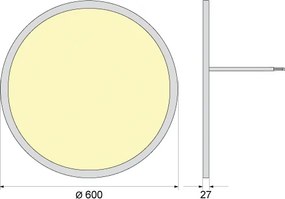Plafonieră LED SIMEN LED/50W/230V 4000K IP40 diam. 60 cm albă UGR<19