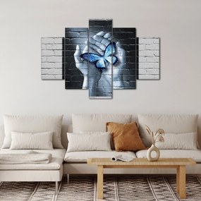 Tablou - Fluture pe perete (150x105 cm)