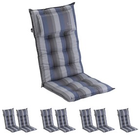 Sylt, pernă tapițată, pernă pentru scaun, spătar mai înat, poliester, 50 × 120 × 9 cm, 8 x pernă bancă