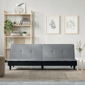 vidaXL Canapea extensibilă, gri deschis, material textil