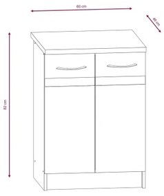 Set mobilier de bucătărie VALERIA 240 cm, stejar sonoma/maro