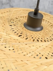 Lampadar eco din bambus Palawan negru/ natur, 60x15cm