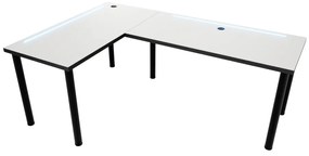 Expedo Birou pe colt LOOK N, 200/135x73-76x65, negru, dreapta