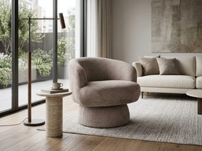 Fotoliu design rotativ COSMIC RAVEN, bej inchis