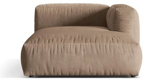 Modul pentru canapea modulară maro deschis cu tapițerie din catifea (cu colț pe partea dreaptă) Martina – Micadoni