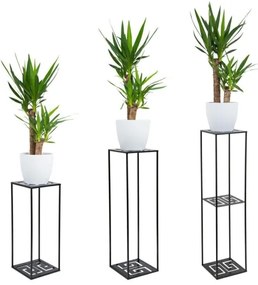 Suport pentru flori 60x24 cm, negru