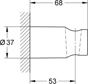Suport para de dus  Grohe Vitalio Universal, aparent, universal, neajustabil, crom - 26102000