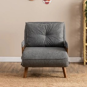 Fotoliu Extensibil Gri Deschis, Esme,190 x 70 cm