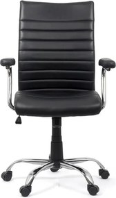 Scaun de birou din piele ecologica OFF 338 negru