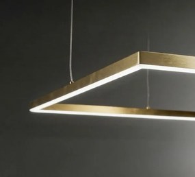Ideal Lux - Lustră LED suspendată pe cablu ORACLE SLIM LED/33W/230V CRI 90 50x50 cm, finisaj auriu