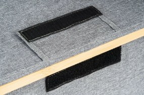 Cutie de depozitare G21 30 x 30 x 15 cm, dinbambus cu capac, gri