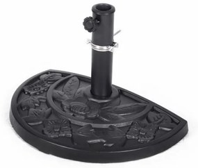 Umbrelă de grădină semicirculară,teracotă incl. accesorii