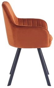 Fotoliu design Aurela (teracotă + negru) . 1097109