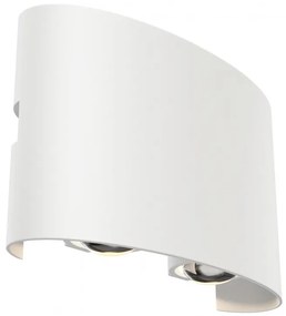 Aplica de perete exterior cu iluminat arhitectural IP54 LED Strato alb