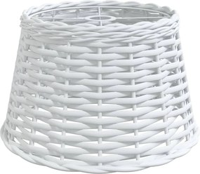 vidaXL Abajur lustră, alb, Ø38x23 cm, răchită