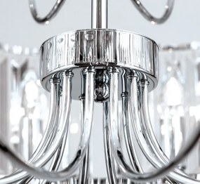Candelabru cromat design LUX cu cristal K9 Gstaad