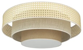Plafonieră LED Duolla LUNETA LED/26W/230V d. 60 cm 4000K ratan/bej