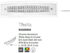 Aplica de perete design modern Thelta, L-45cm