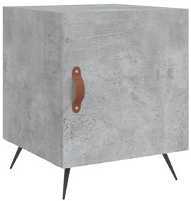 827508 vidaXL Noptieră, gri beton, 40x40x50 cm, lemn compozit