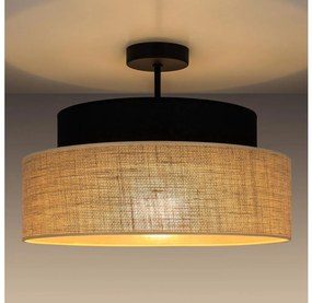 Plafonieră BOHO 1xE27/60W/230V negru/bej