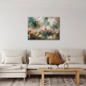 Tablou – Abstracție de câmp cu maci (70x50 cm)