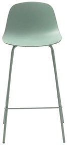 Scaun de bar verde deschis din plastic 92,5 cm Whitby – Unique Furniture