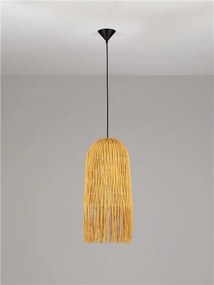 Lustra suspendata stil natural ratan galben VENA