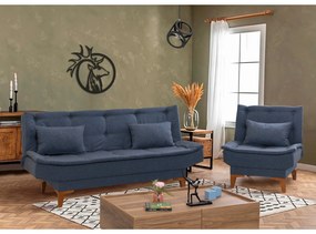 Set canapea fotoliu Syrma Tkm (albastru închis). 1087986