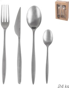 Tacâmuri argintii din oțel inoxidabil 24 buc. – Orion