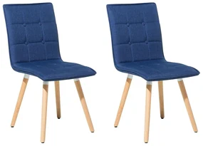 Set 2 buc. scaune pentru sufragerie Berken (albastru marin). 1009915