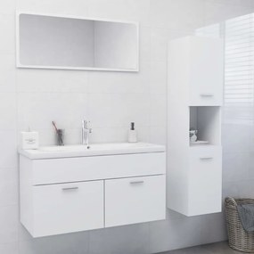 Set mobilier de baie, alb, PAL Alb, 90 x 38.5 x 46 cm, 1