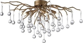 Lustra Aplicata cu Pandative din Sticla ICICLE alama antic