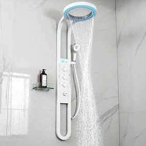 Panou de duș hidromasaj Aquajet alb