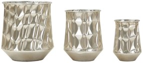 Mauro Ferretti Set 3 Vaze Finisaj Argintiu Cm Ø 35X38,5-27,5X33-18,5X26,3 | Aosom Romania