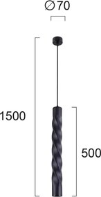 Lustră pe cablu MARLEY 1xGU10/30W/230V neagră