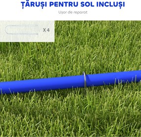 PawHut Echipament de Agilitate pentru Câini, Set Portabil din 4 Piese pentru Antrenament, 95x88x64 cm, Albastru | Aosom Romania