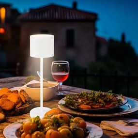 Briloner 7521016 - Lampă de birou LED SIGO cu dimmer, 2,5 W / 5 V, IP44, 2600 mAh, albă