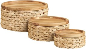 Coșuri de depozitare 3 buc. din zambilă de apă ø 30x15 cm Botofte – House Nordic